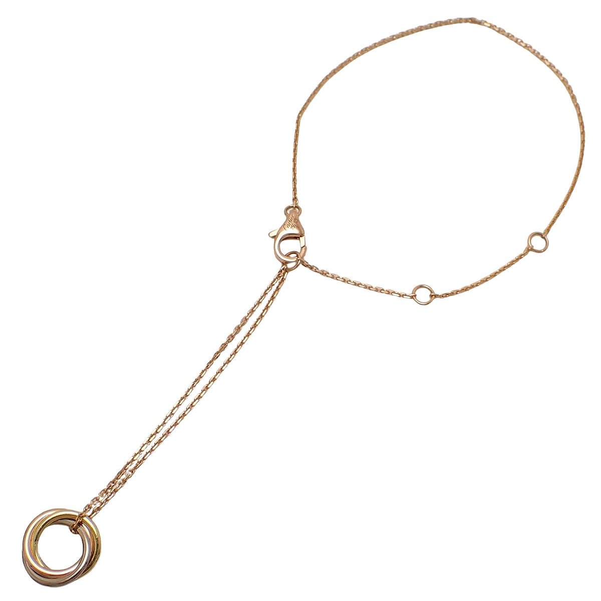 スウィート トリニティ ブレスレット K18WG K18PG K18YG 2.3g