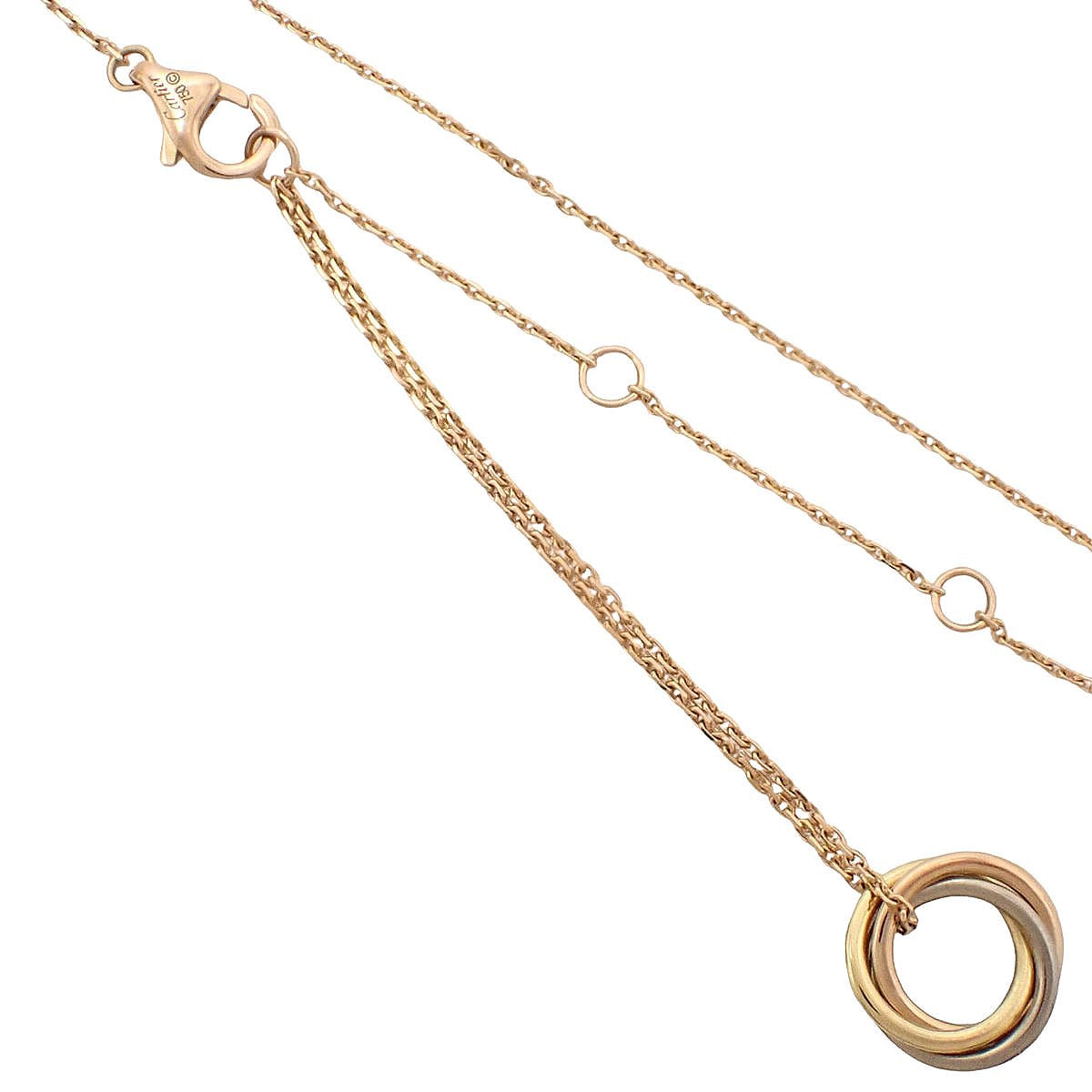 スウィート トリニティ ブレスレット K18WG K18PG K18YG 2.3g