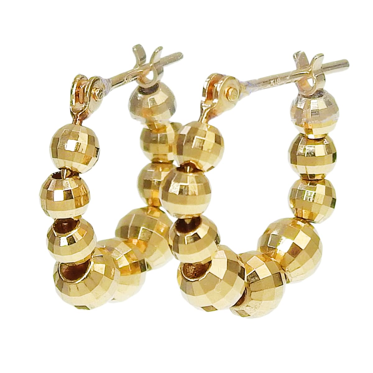 Ball Stud Earrings, K18YG Yellow Gold, 1.3g