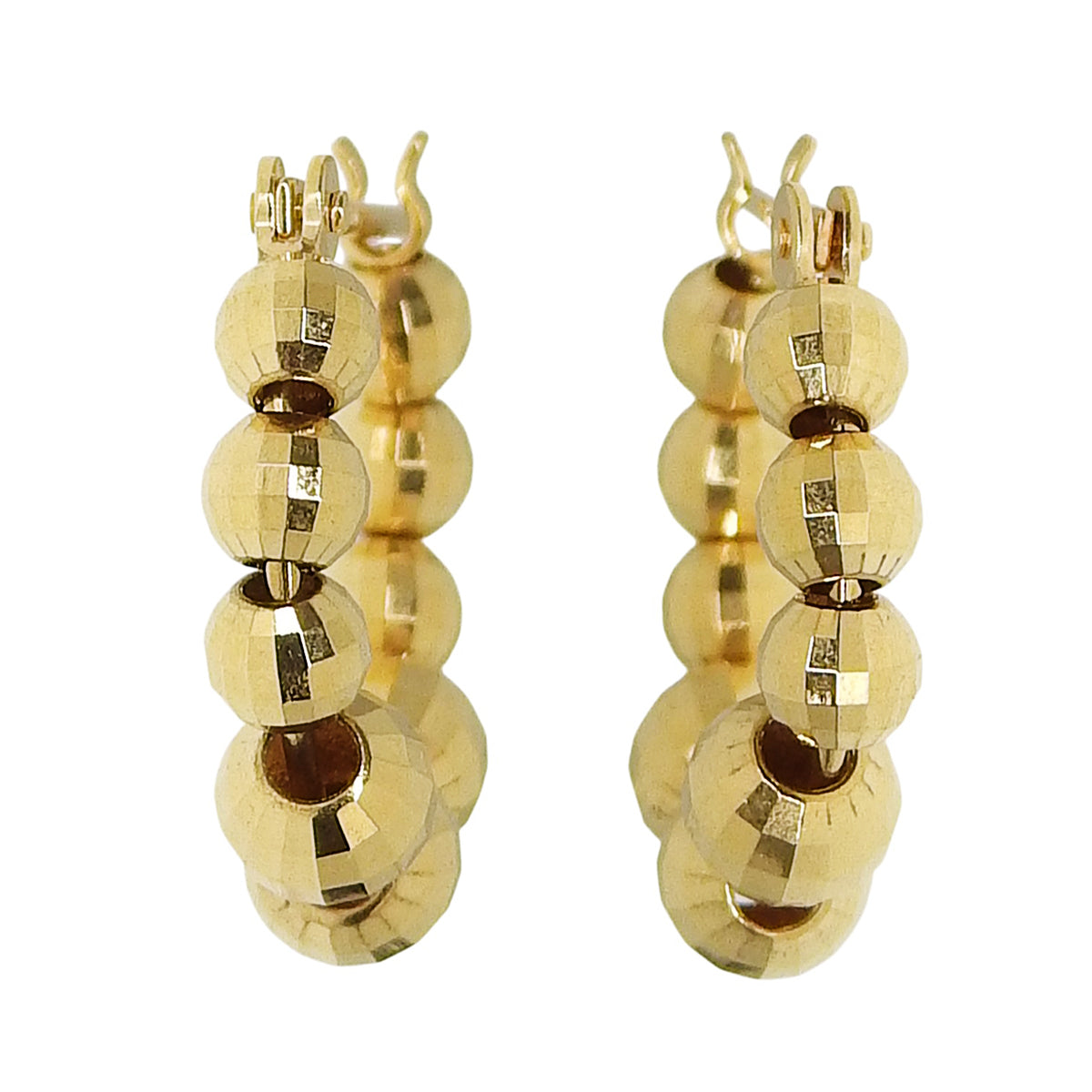 Ball Stud Earrings, K18YG Yellow Gold, 1.3g