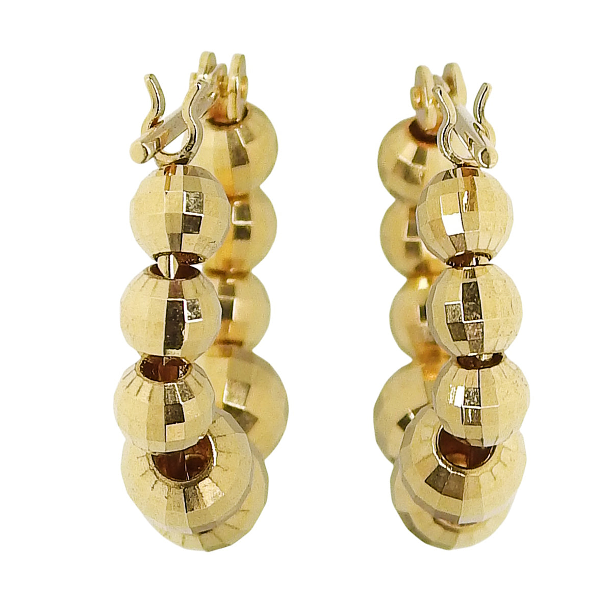 Ball Stud Earrings, K18YG Yellow Gold, 1.3g