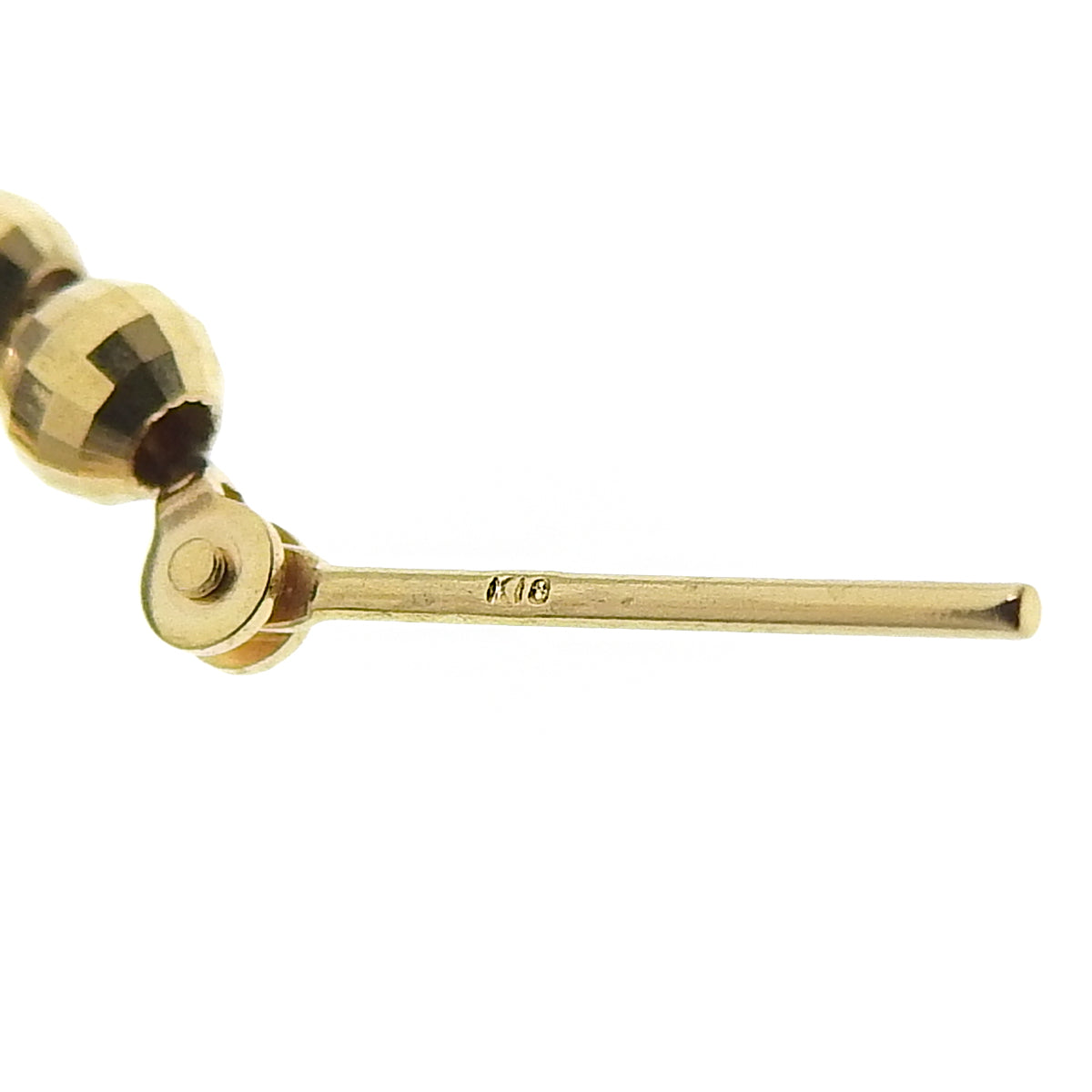 Ball Stud Earrings, K18YG Yellow Gold, 1.3g