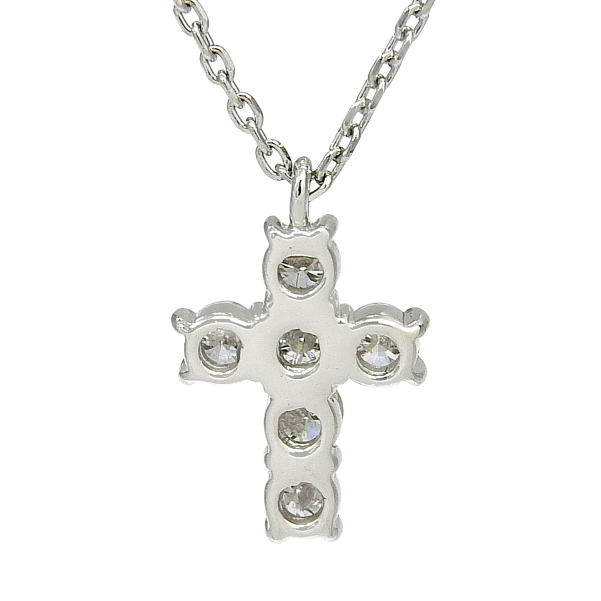 クロスネックレス ダイヤモンド D0.30 プラチナ Pt900 Pt850 2.7g
