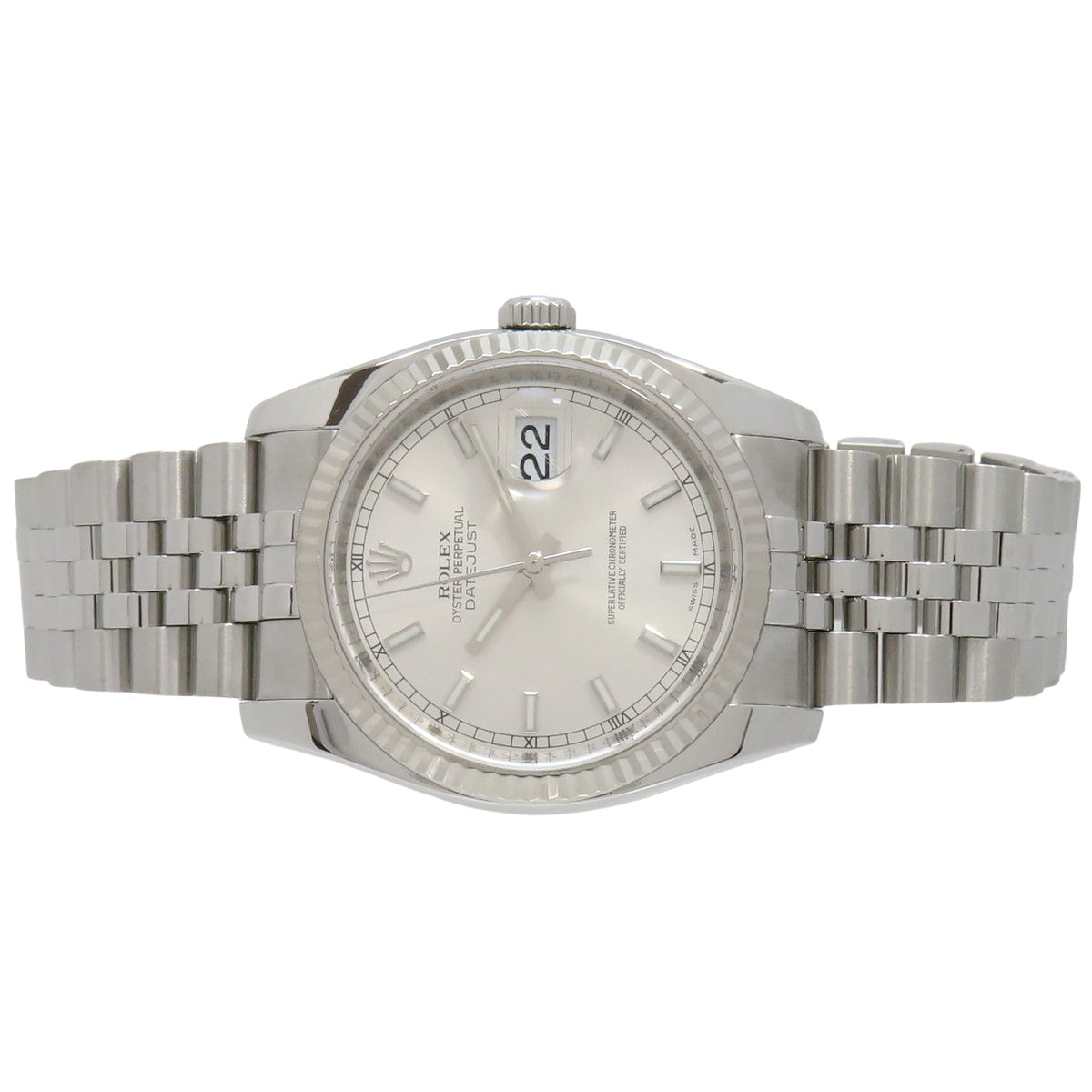 デイトジャスト116234 WG/SS G番 シルバー 自動巻き メンズ