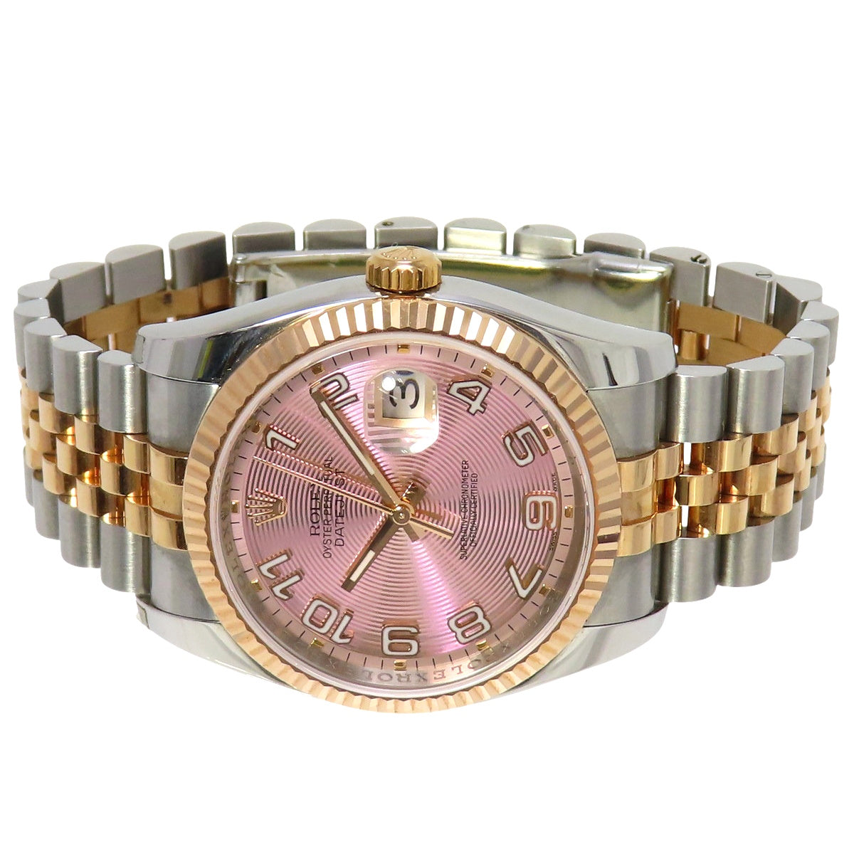 デイトジャスト 116231 PG/SS D番 ピンクコンセントリック 自動巻き メンズ