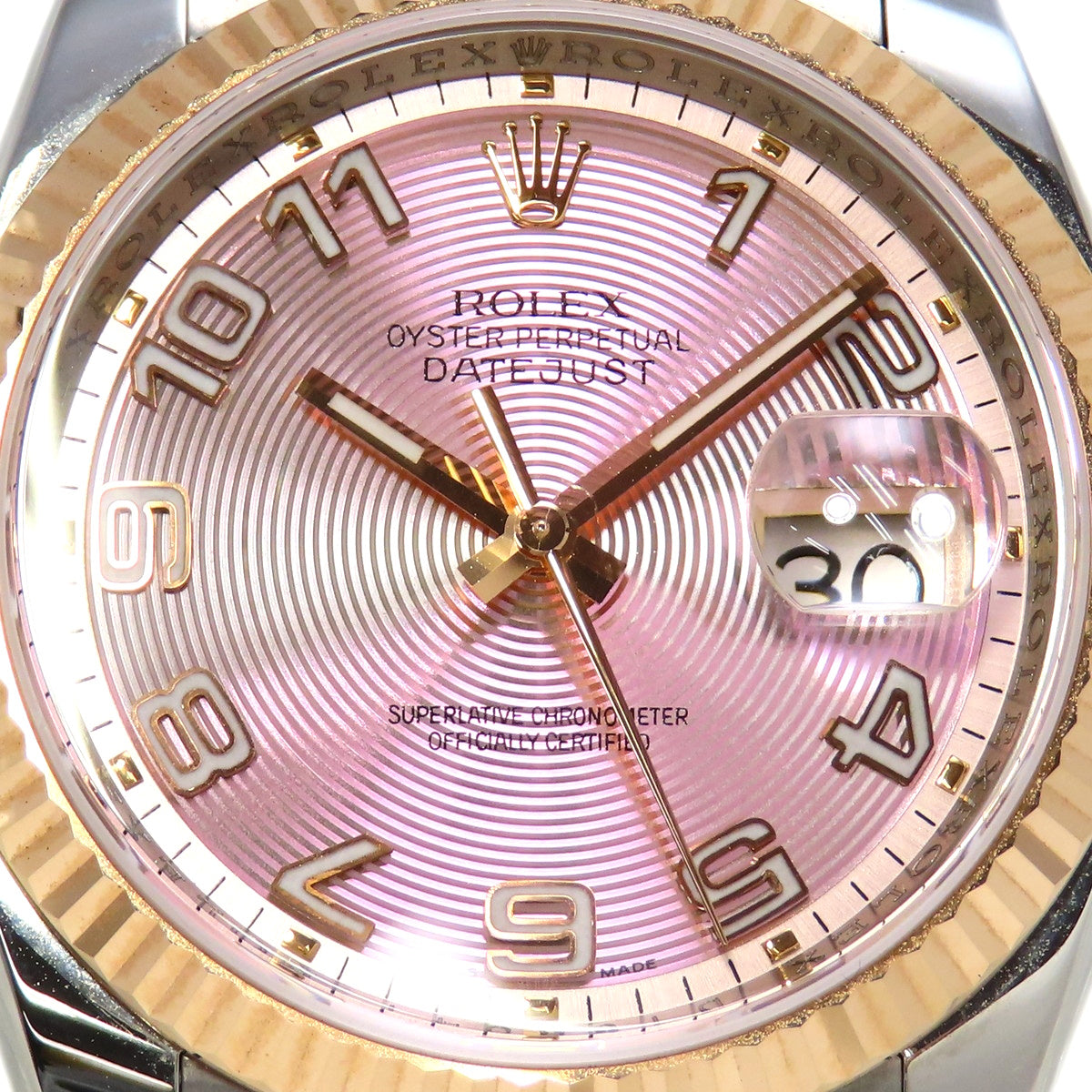 日志型 116231 PG/SS D字头 粉红同心圆 自动机械 男士