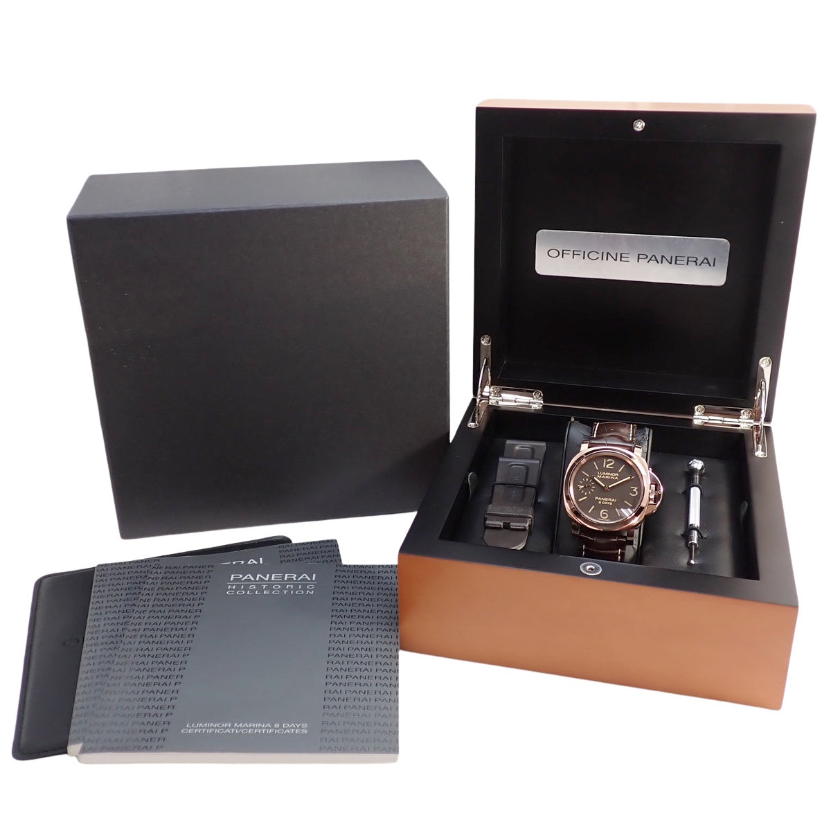 Luminor Marina 8 Days Oro Rosso PAM00511 Pink Gold/Leather Brown Manual Winding Men's