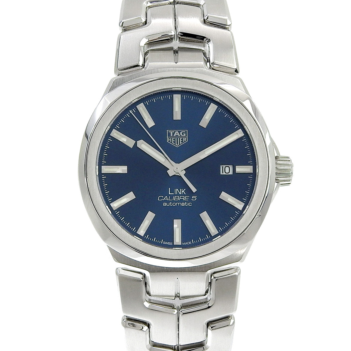 Link Date Caliber 5 WBC2112 不锈钢蓝色自动男士腕表