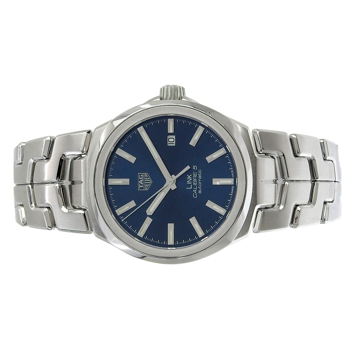 Link Date Caliber 5 WBC2112 不锈钢蓝色自动男士腕表