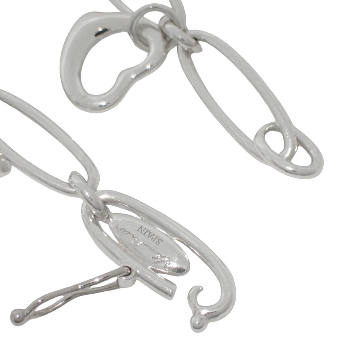 Oval Link 5 Charms Bracelet Silver SV925