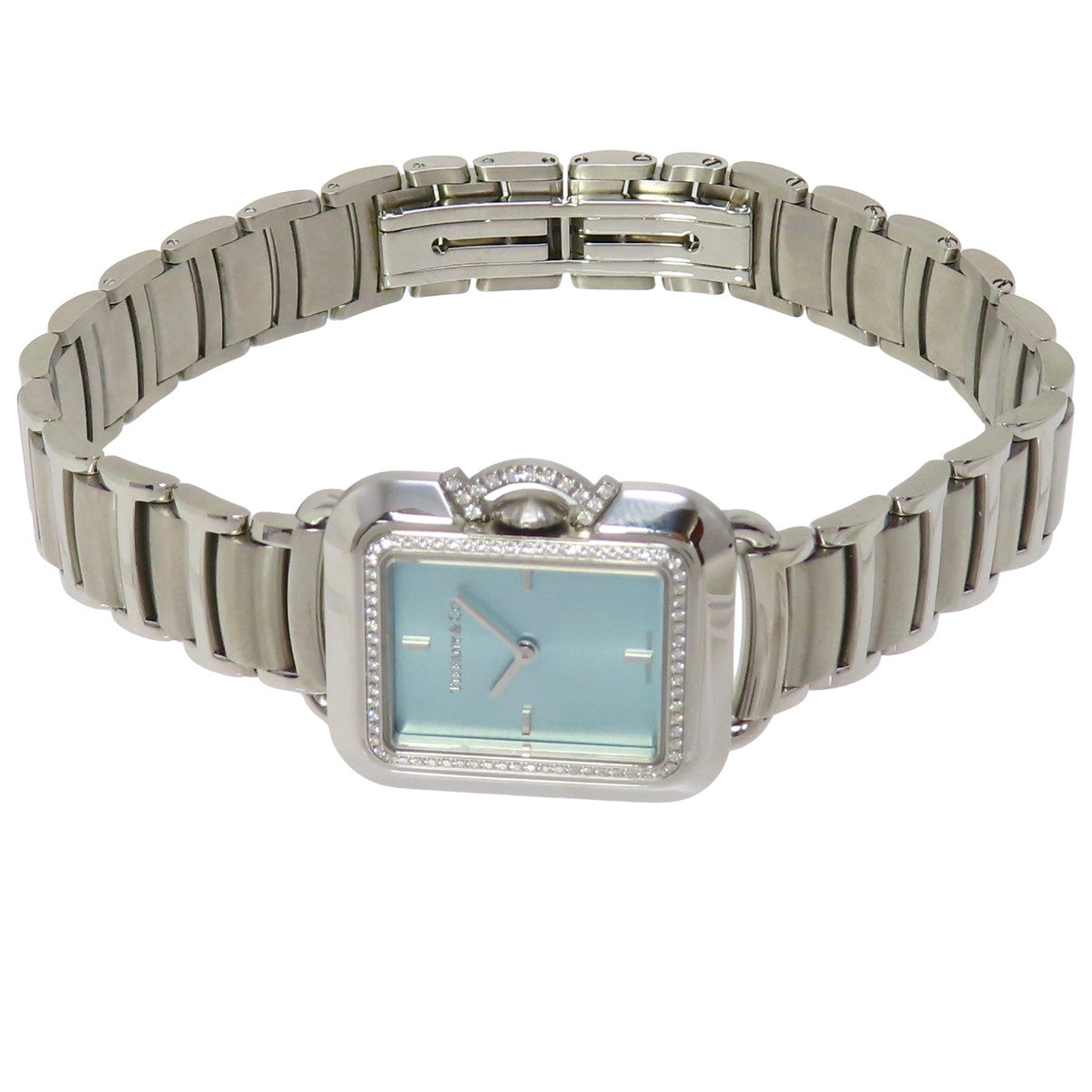 レクタングルTスマイル 68483018 SS ダイヤモンドベゼル クオーツ レディース