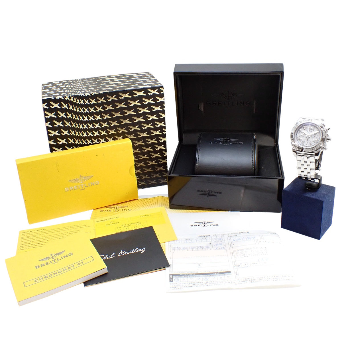 クロノマット44 A011A90PA SS ホワイト 自動巻き メンズ