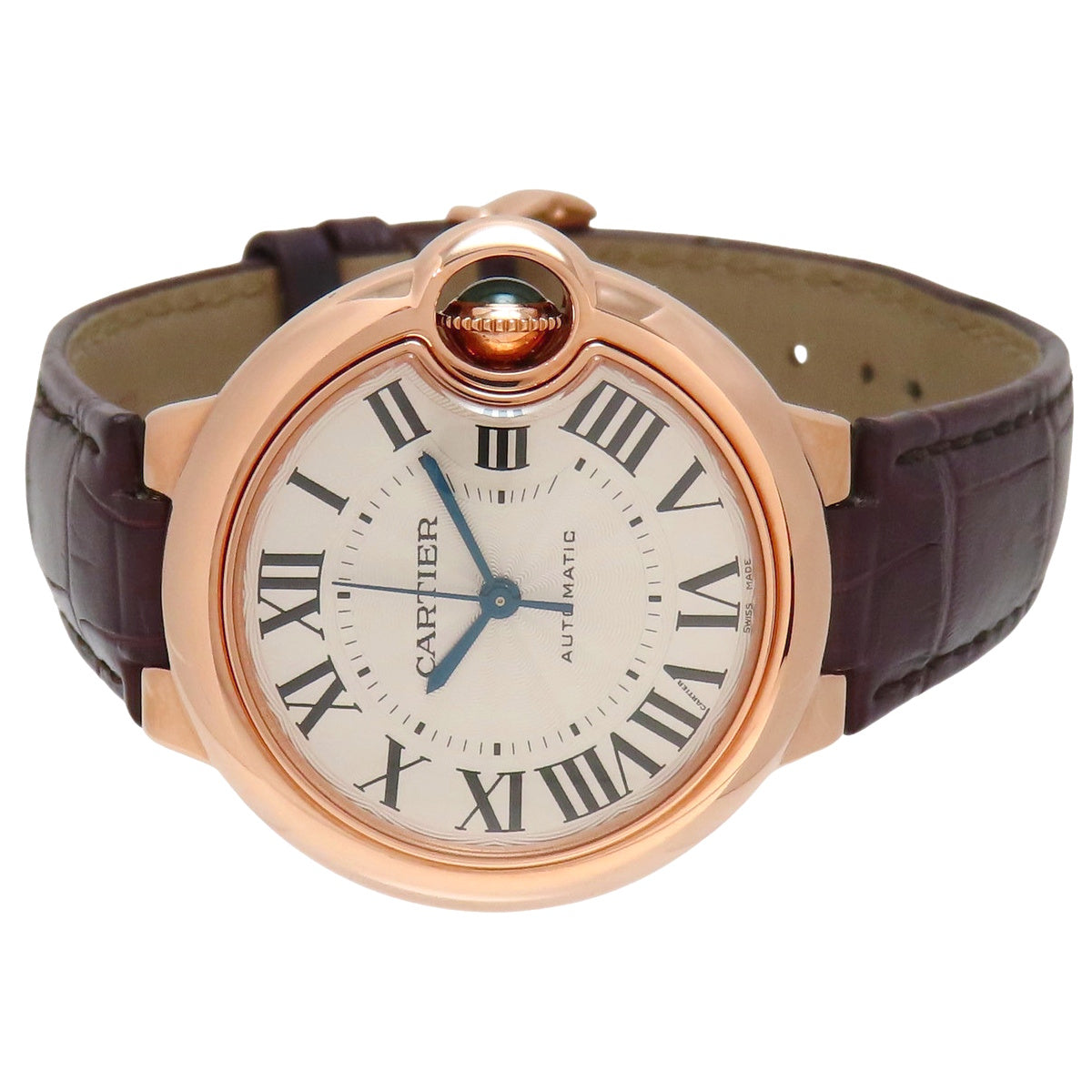 バロンブルー33mm W6920097 PG/革 シルバー 自動巻き レディース