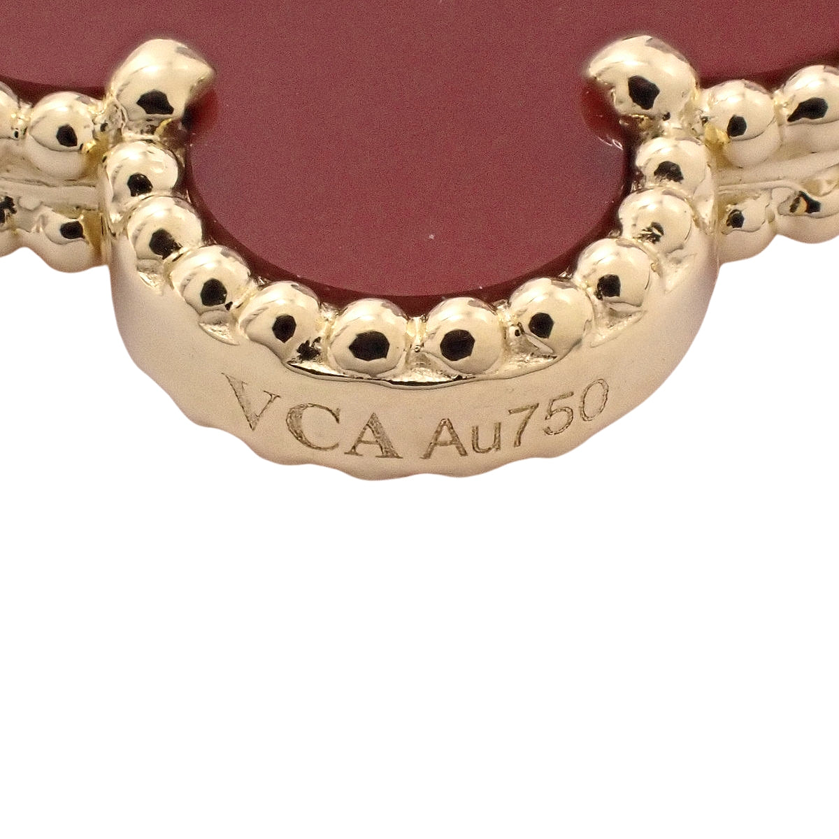 ヴィンテージ アルハンブラ ブレスレット 5モチーフ カーネリアン K18YG 12.1g