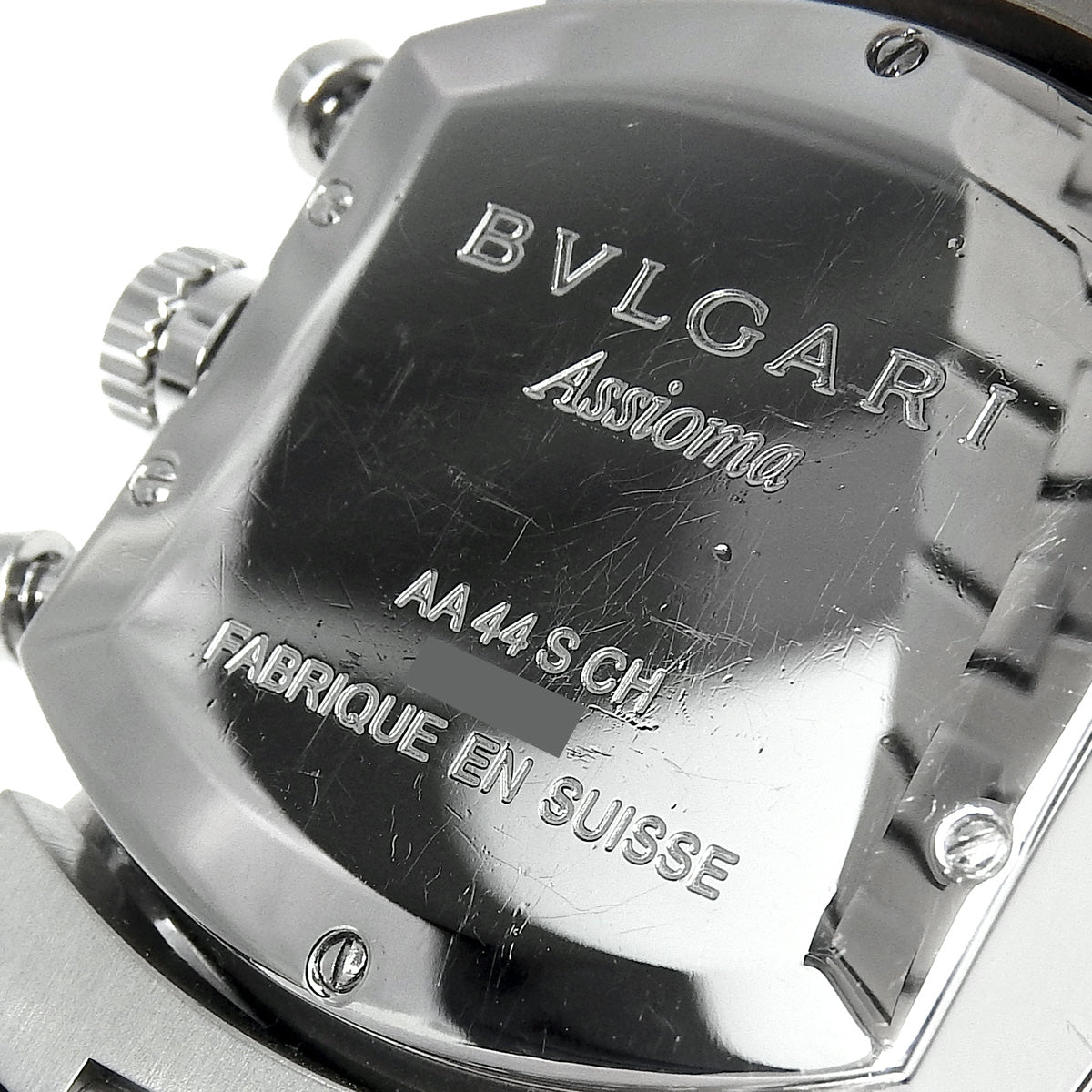 アショーマ クロノグラフ AA44S CH SS ブルー 自動巻き メンズ