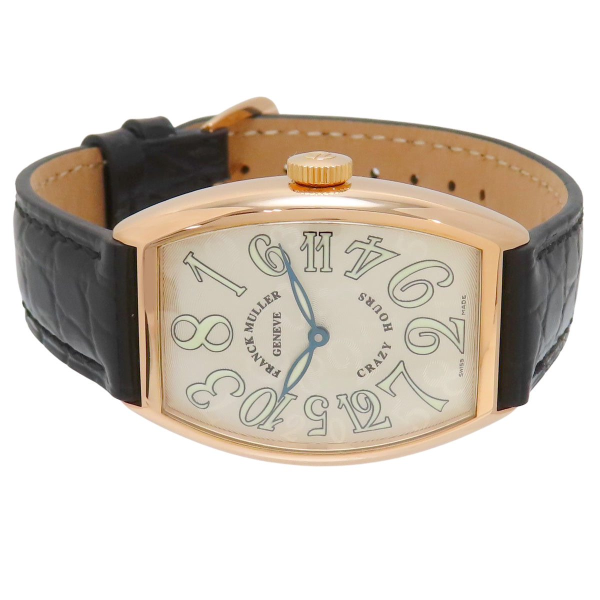 トノーカーベックス クレージーアワーズ 5850CH PG/革 ホワイト 自動巻き メンズ