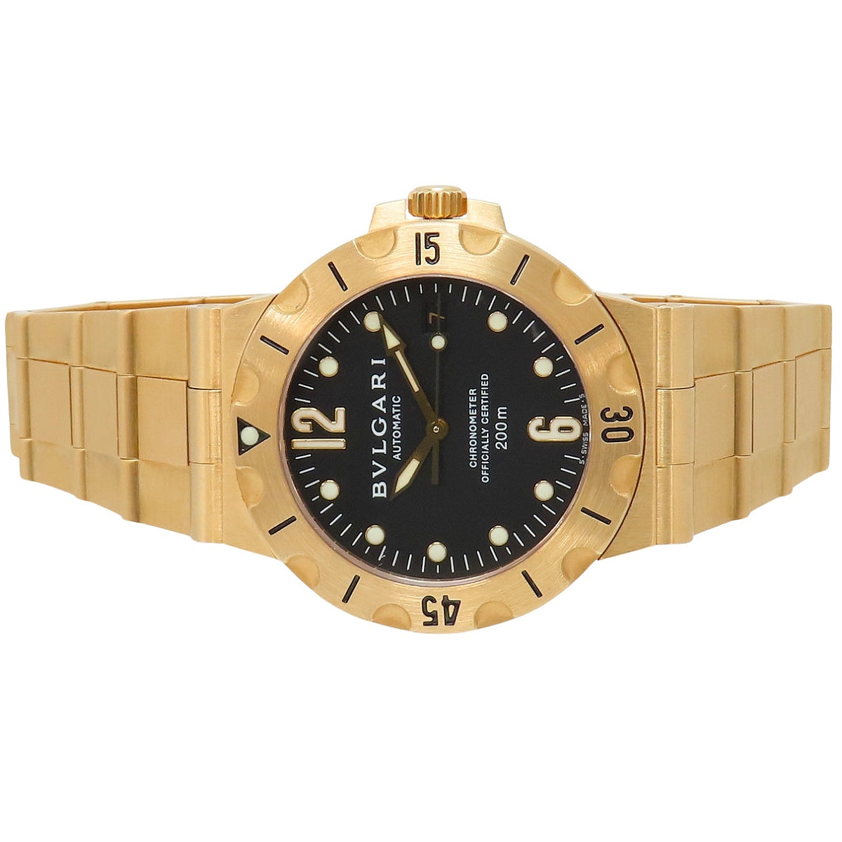 ディアゴノ スクーバ SD38G YG ブラック 自動巻き メンズ