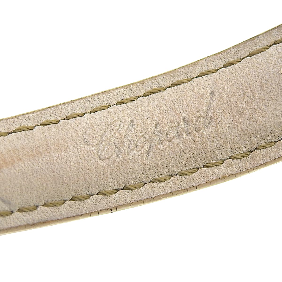 ハッピースポーツ スクエア 5PD 27/8892-23 SS/革 ゴールド クオーツ レディース