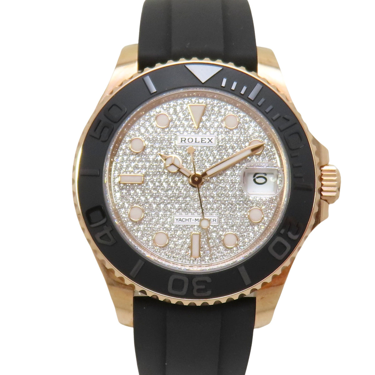 游艇名仕型 37 268655 PG/CE/橡胶表带,随机编号,钻石表盘,银色,自动上链,男童款