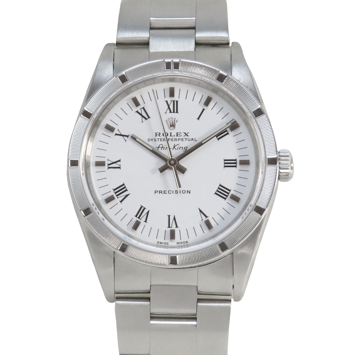 空中霸王14010M SS F字头白色自动男士腕表