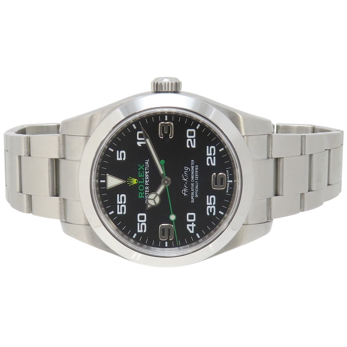 エアキング 116900 SS ランダム番 ブラック 自動巻き メンズ