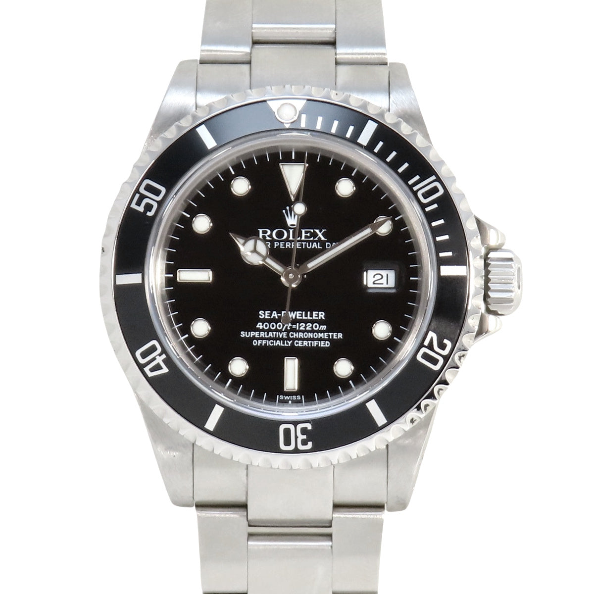 海使型 16600 SS A 编号黑色自动男士腕表