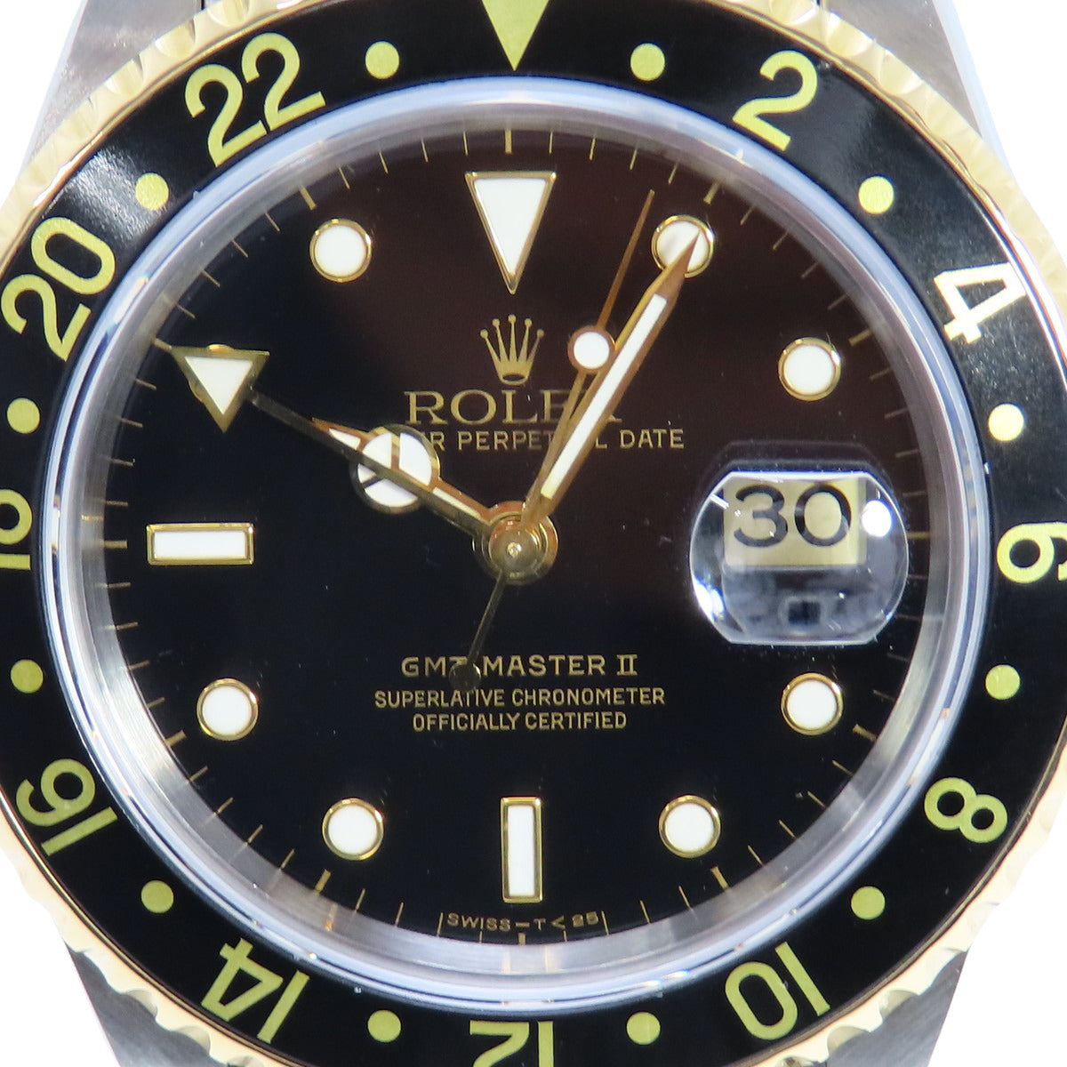 GMT-マスター2 16713 YG/SS S番 ブラック 自動巻き メンズ