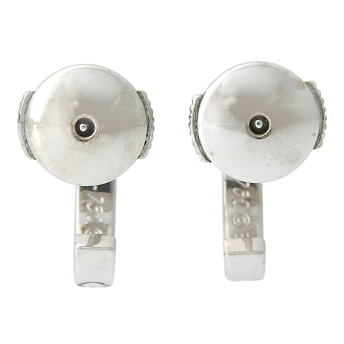 LOVE Hoop Earrings, Small Model, White Gold, K18WG, 3.5g