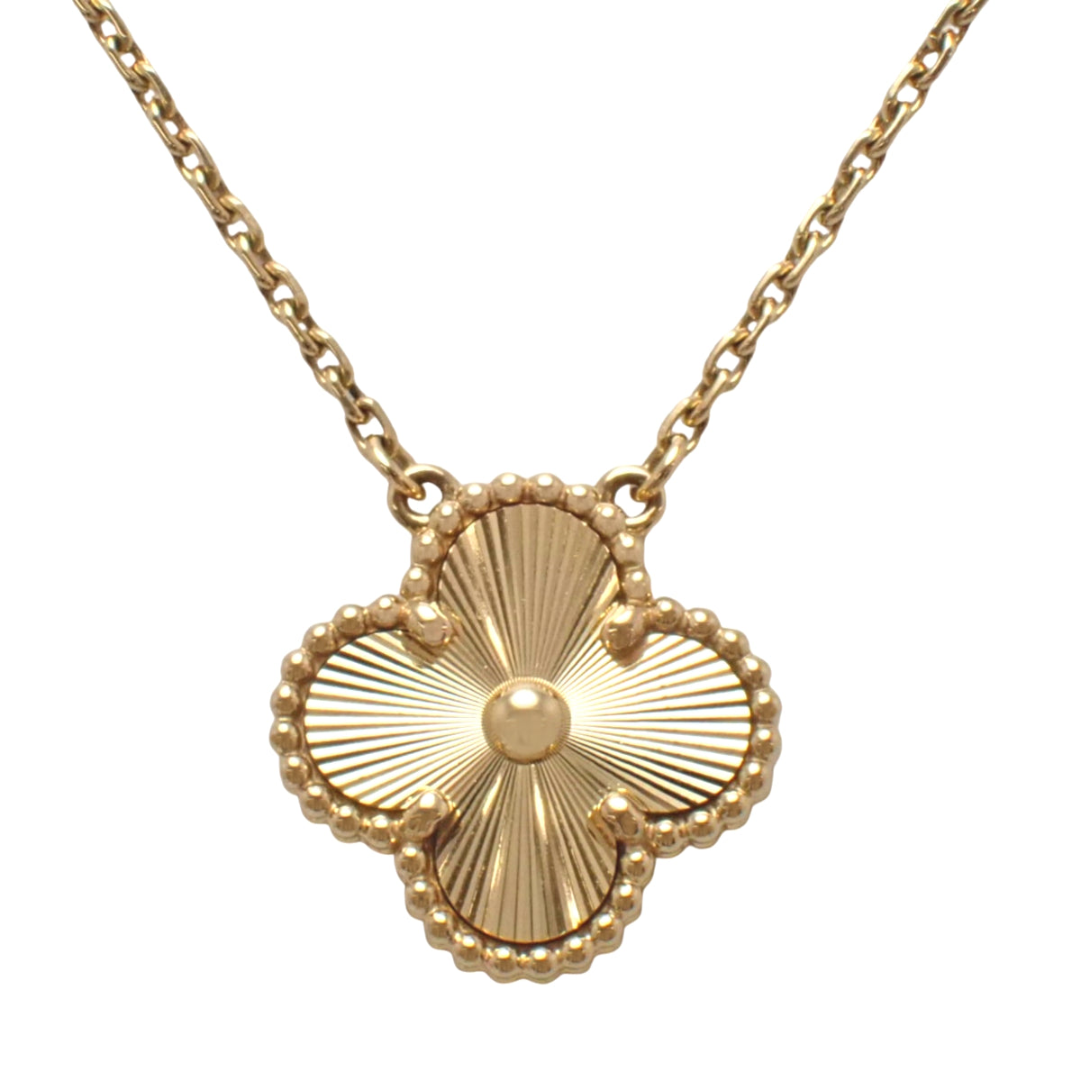 ヴィンテージ アルハンブラ ペンダント ギヨシェ イエローゴールド K18YG 6.5g