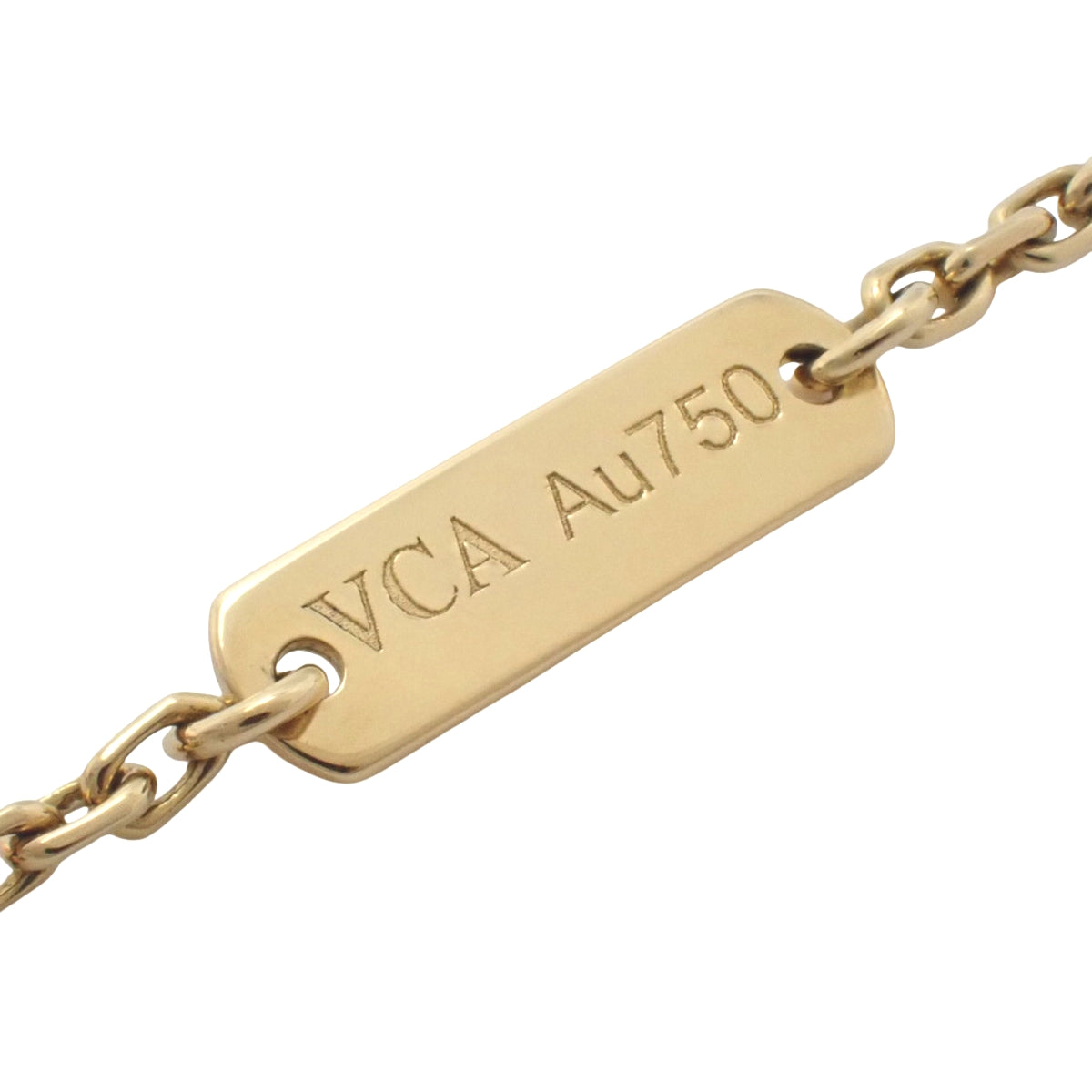 Vintage Alhambra pendant, guilloched yellow gold, 18K yellow gold, 6.5g