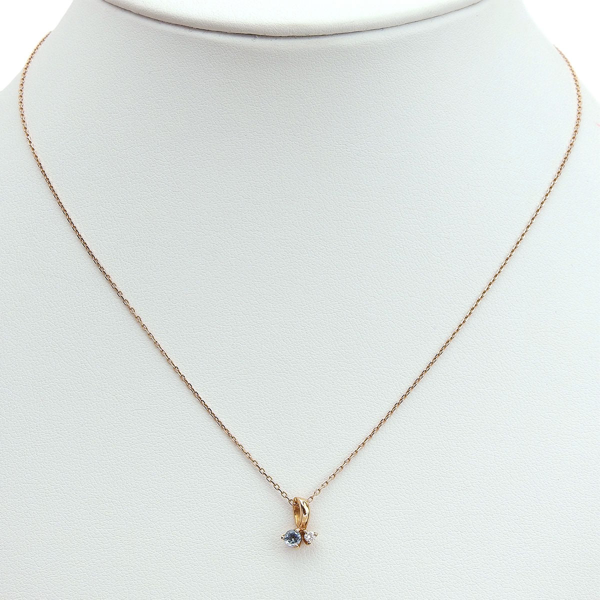 ダイヤモンド ネックレス ダイヤモンド ピンクゴールド K18PG 2.0g