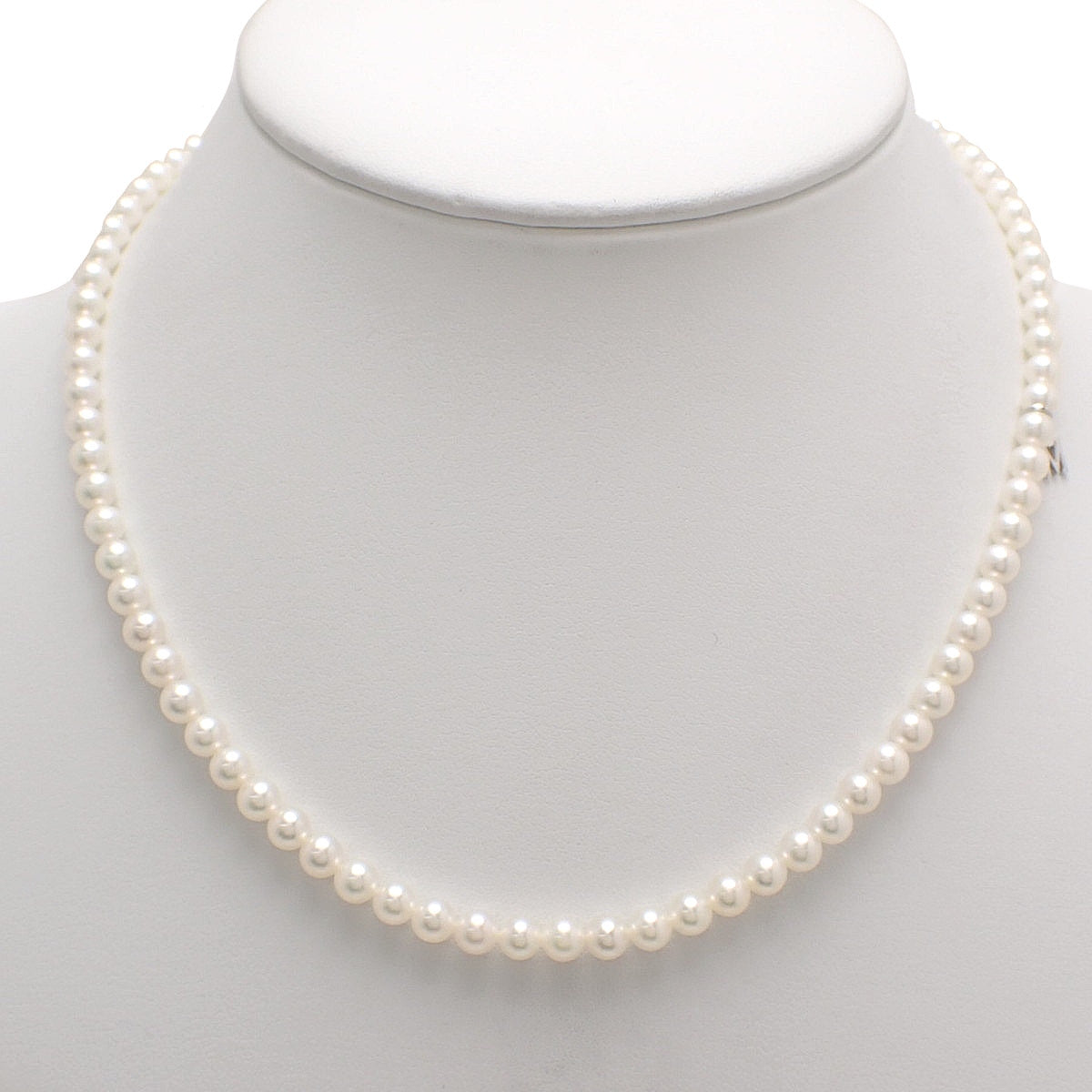 Baby pearl necklace with Akoya pearls and white gold (18KWG), 13.7g