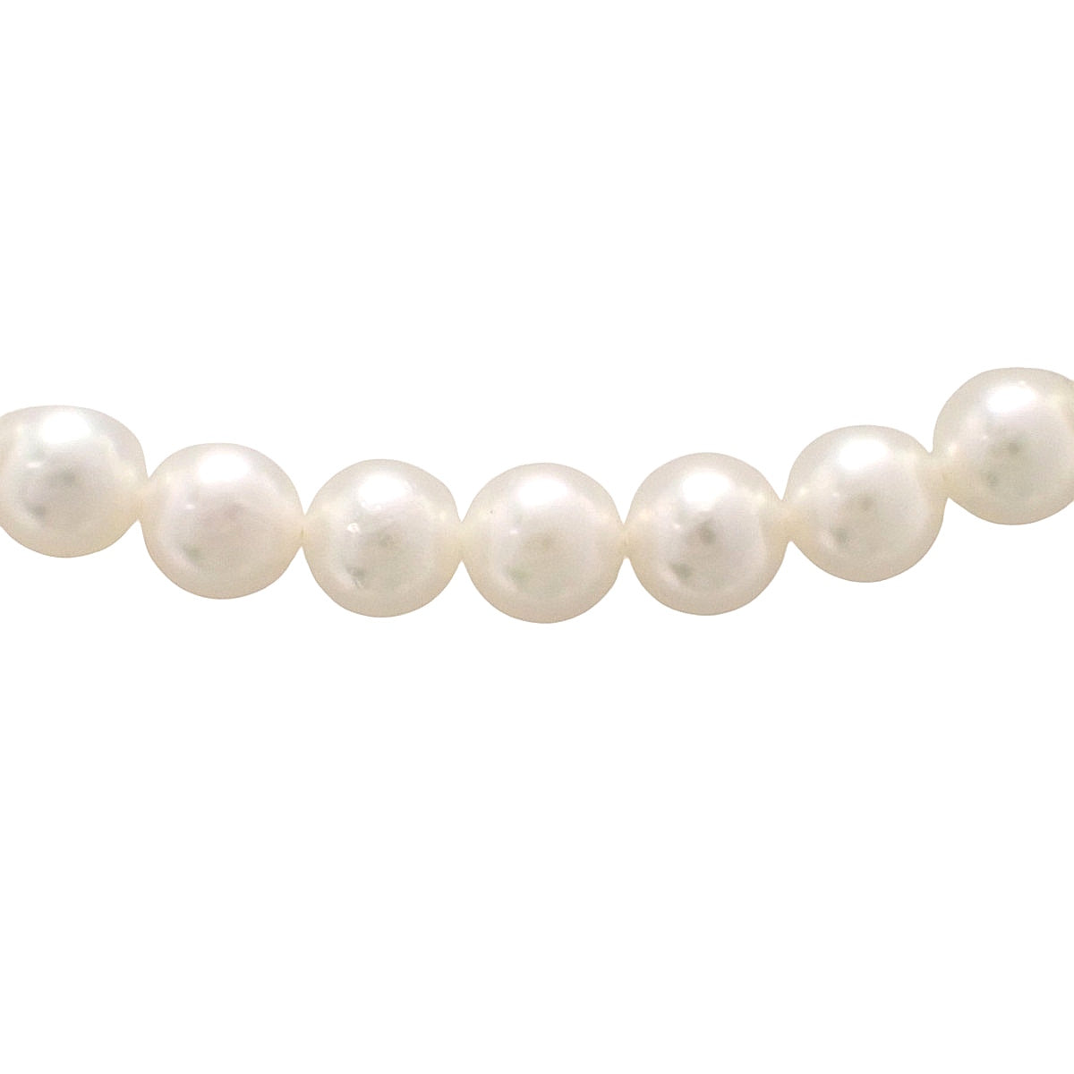 Baby pearl necklace with Akoya pearls and white gold (18KWG), 13.7g
