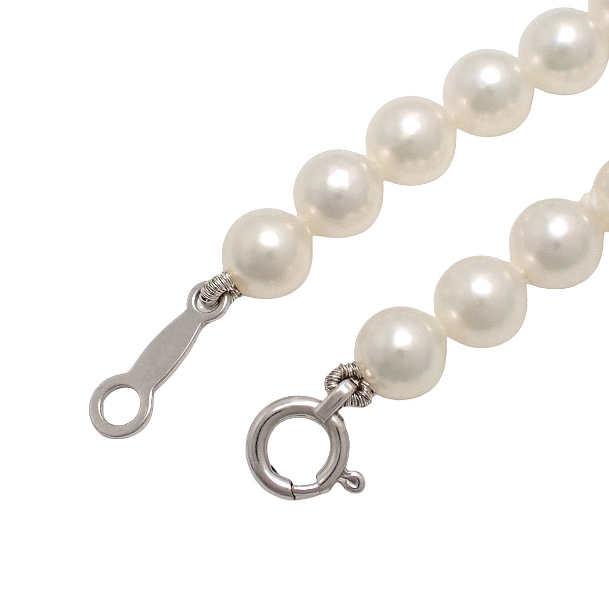 ベビーパール ネックレス アコヤ真珠 ホワイトゴールド K18WG 13.7g