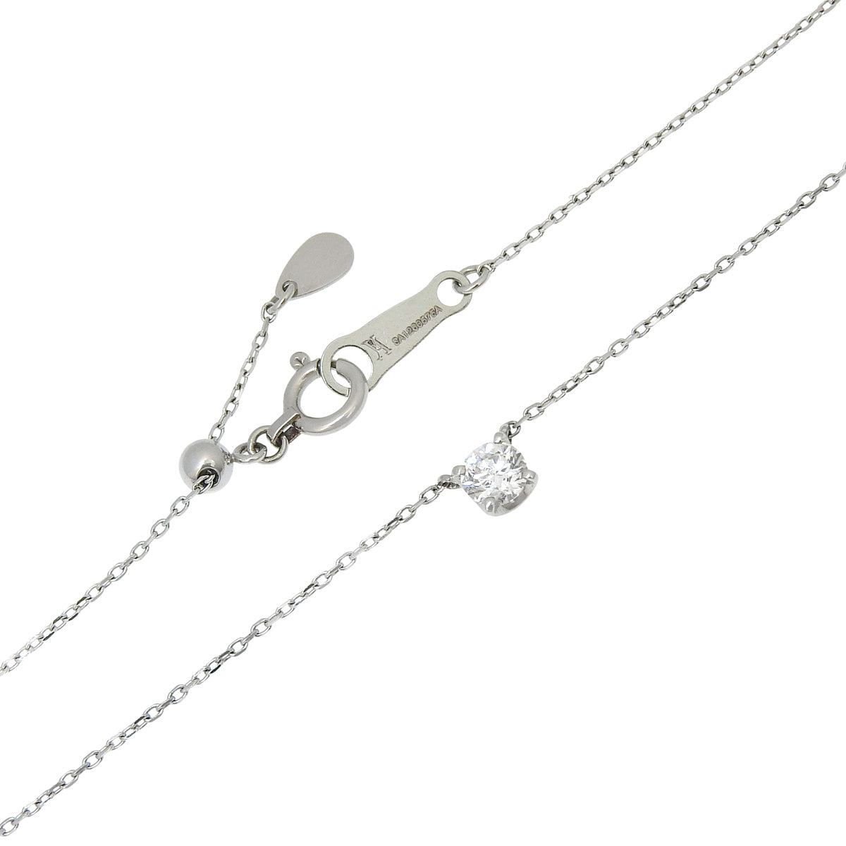 Single Stone Diamond Necklace Diamond D0.196 Platinum Pt950 Platinum Pt850 1.8g 1PD
