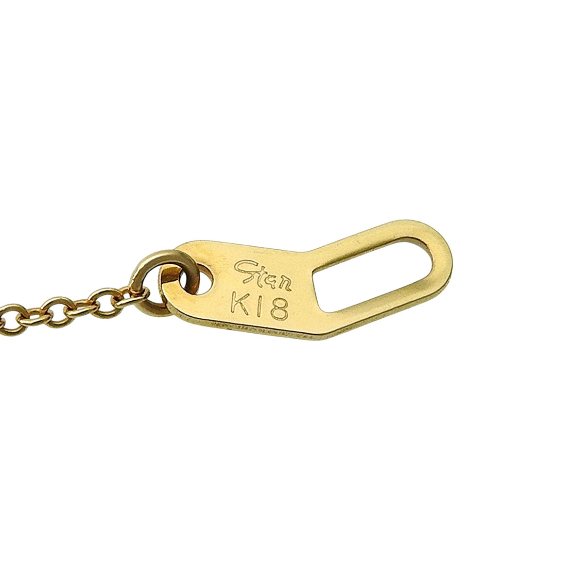 サークルネックレス ダイヤモンド D0.03 イエローゴールド K18YG 1.2g