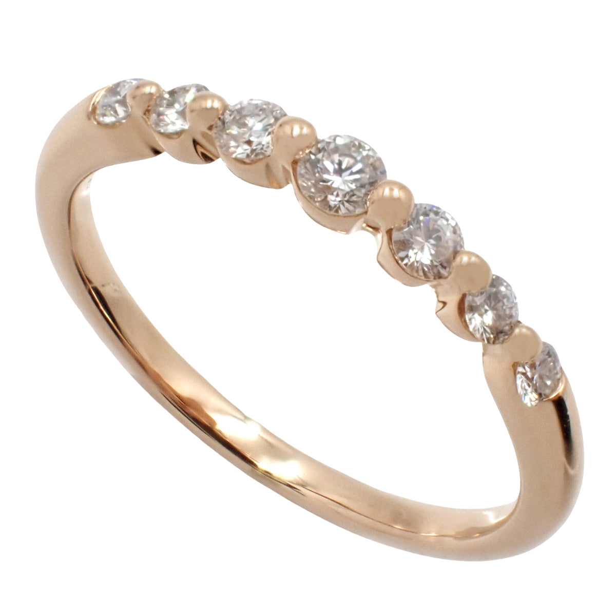 Diamond Ring D0.20 Pink Gold K18PG Size 8 (US) / 48 (EU) 1.6g