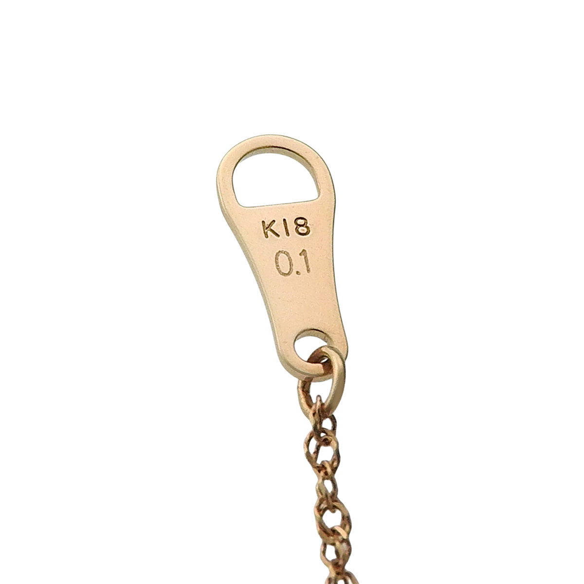 一粒ダイヤモンド ネックレス ダイヤモンド D0.1 ピンクゴールド K18PG 1.2g