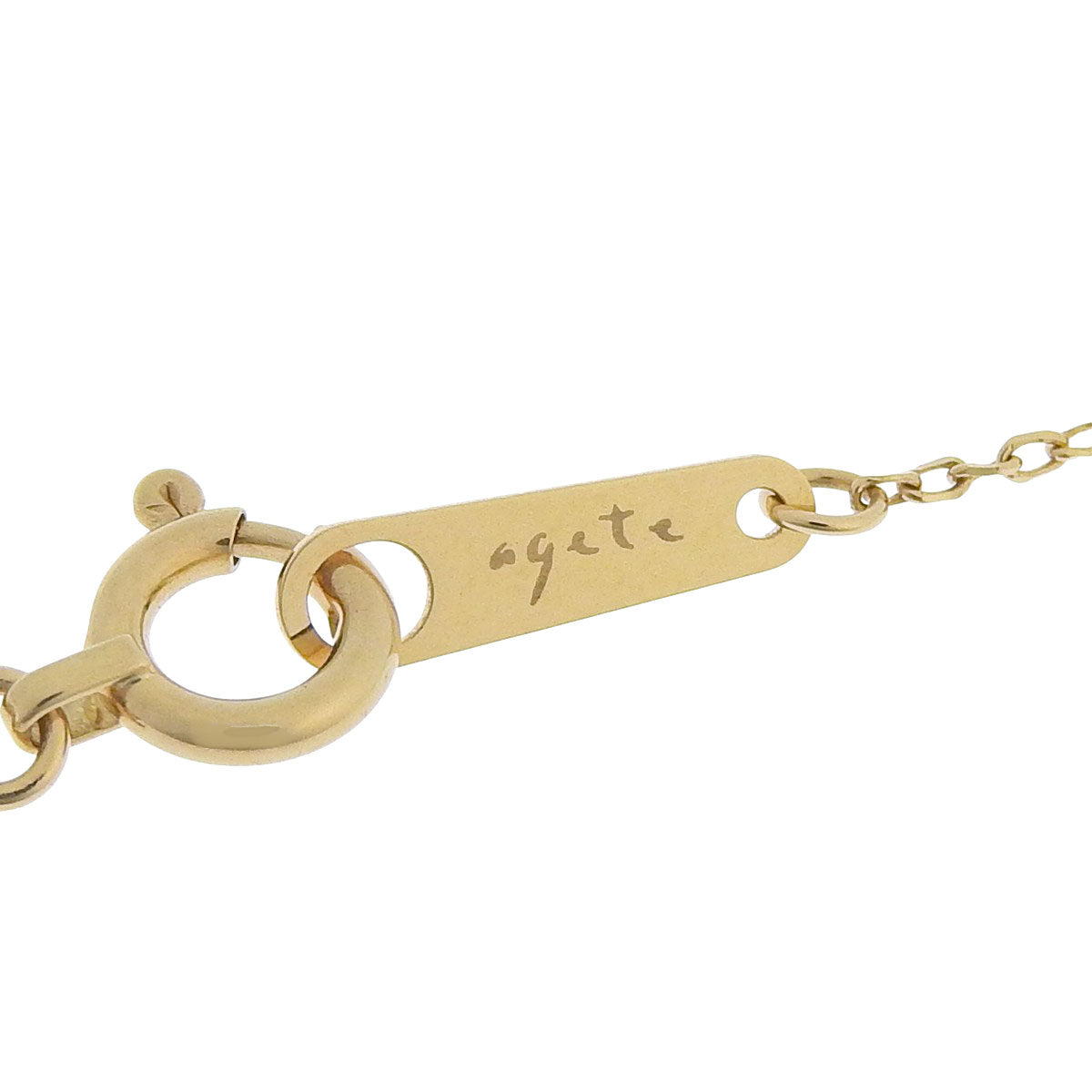 Diamond necklace D0.01 Yellow gold K18YG 1.4g