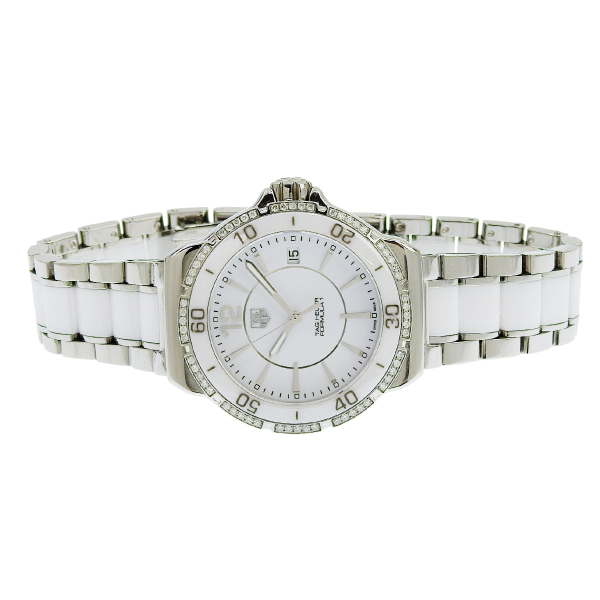 F1 WAH1213.BA0861 精钢/陶瓷表圈镶钻 石英 女士