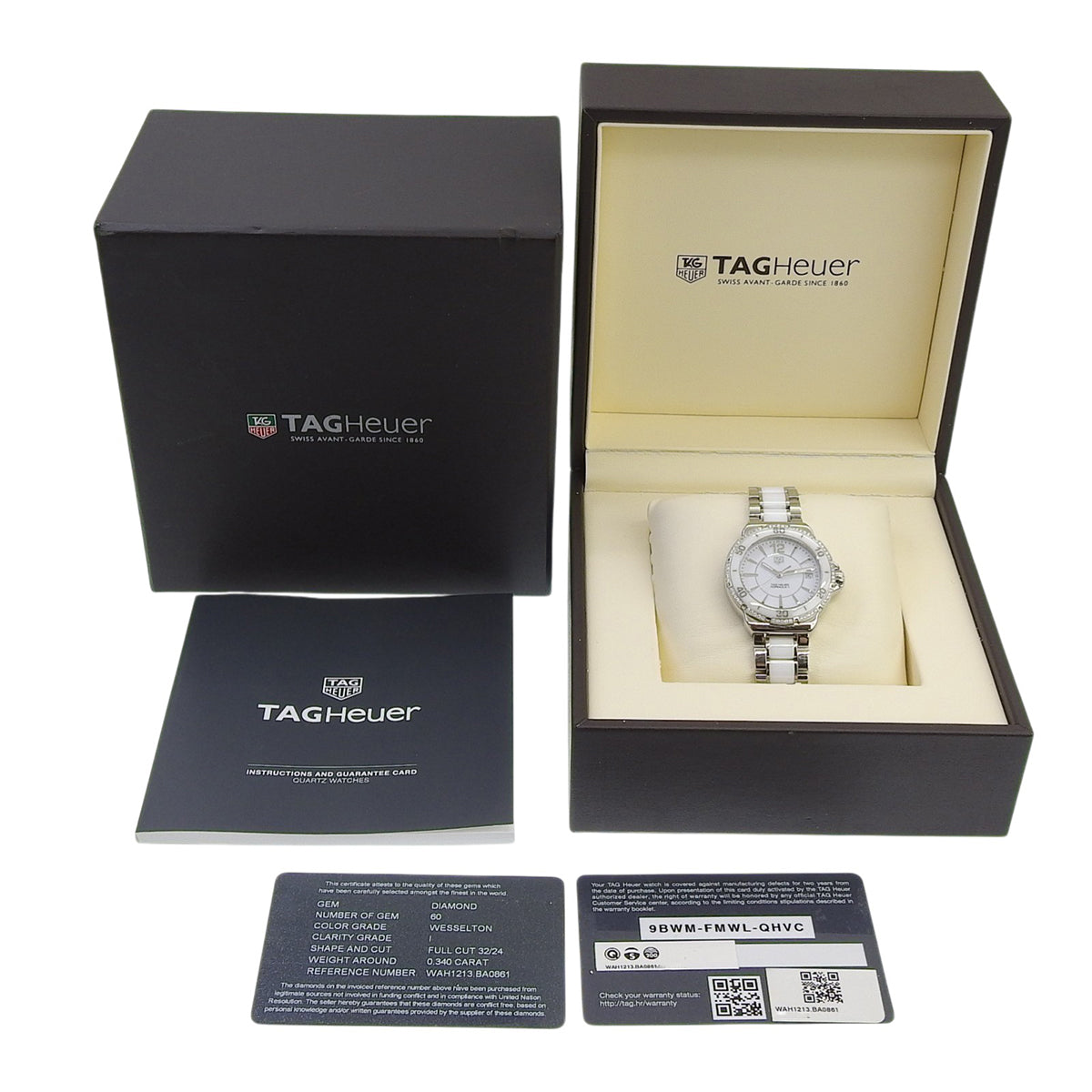 F1 WAH1213.BA0861 精钢/陶瓷表圈镶钻 石英 女士