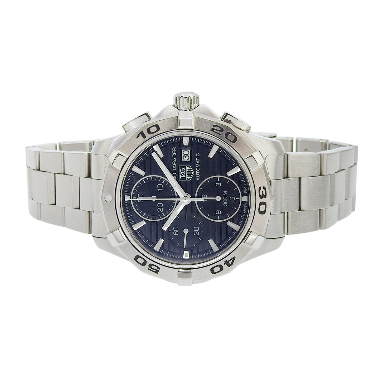 アクアレーサー クロノグラフ CAP2110 SS ブラック 自動巻き メンズ