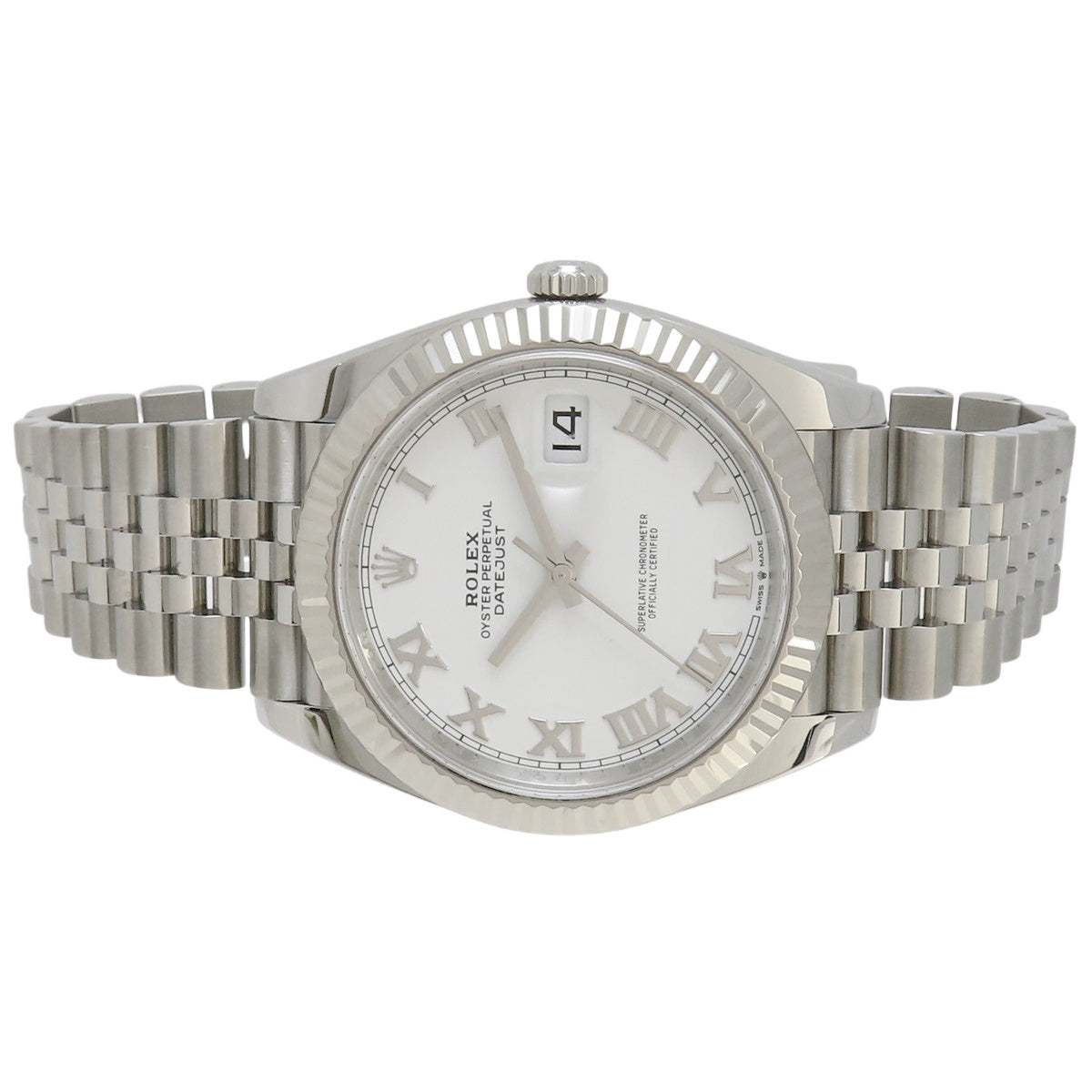 デイトジャスト41 126334 WG/SS ホワイト 自動巻き メンズ