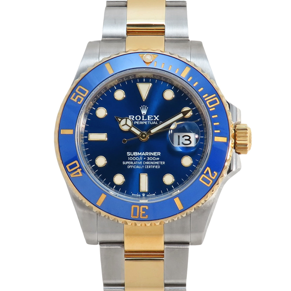 Submariner Date 126613LB YG/SS Random Number Blue Automatic Men's