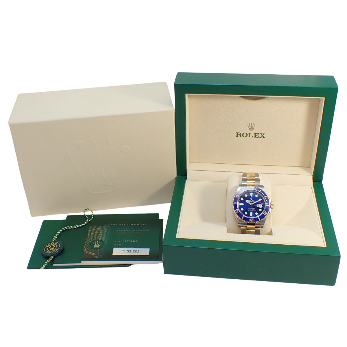 Submariner Date 126613LB YG/SS Random Number Blue Automatic Men's