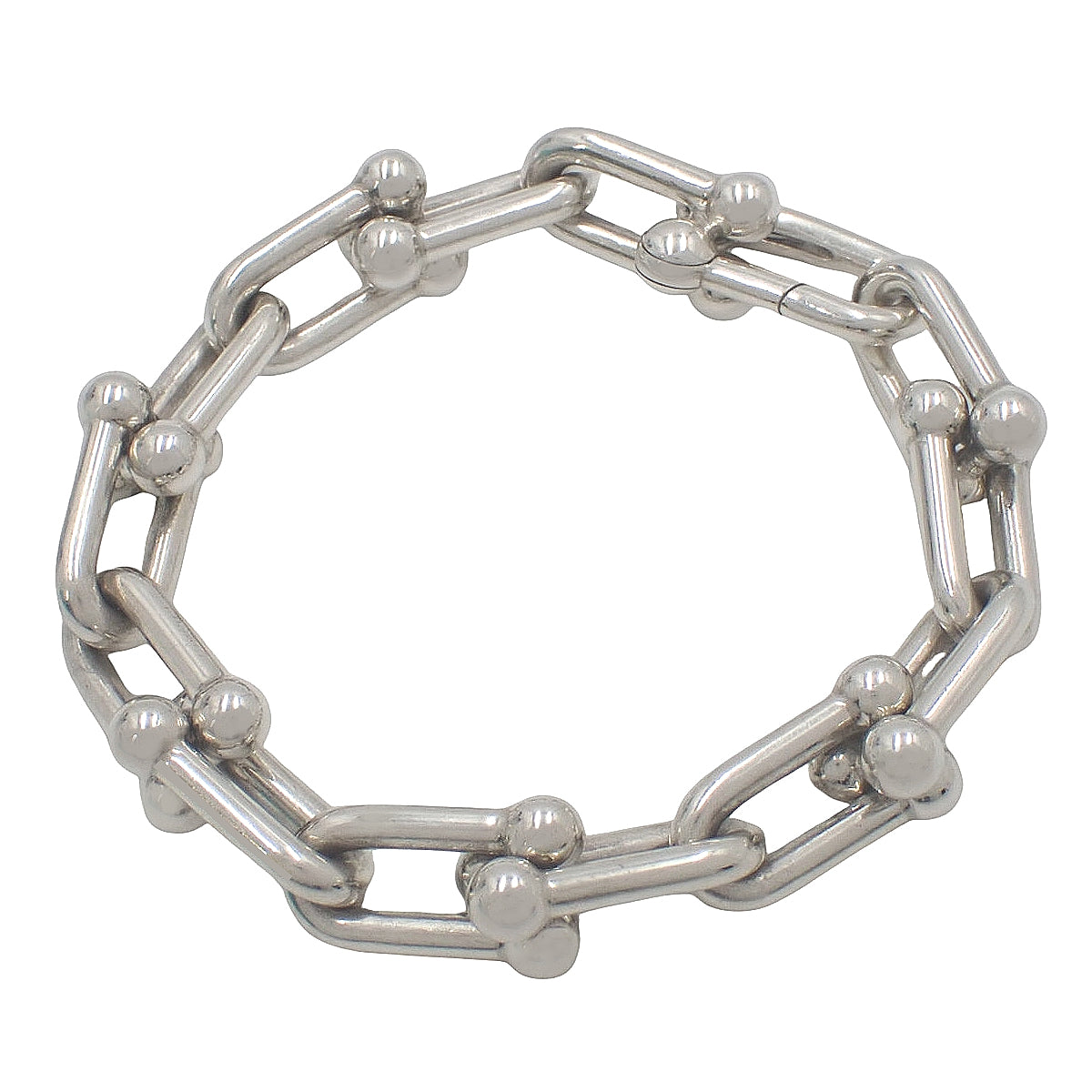 Large link bracelet in silver SV925