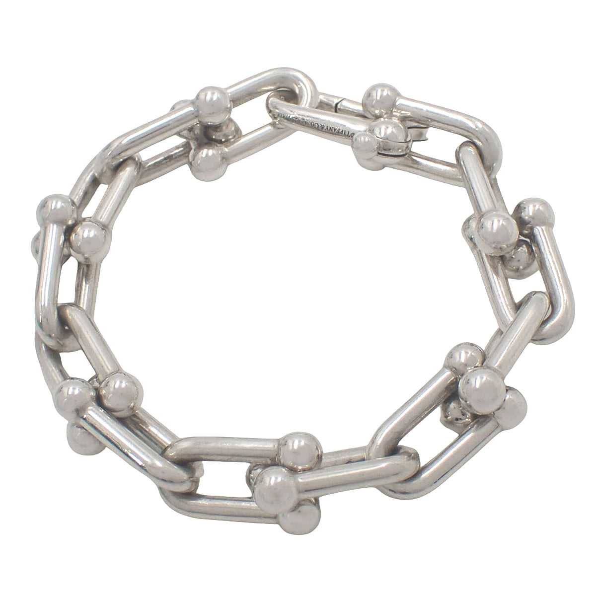 Large link bracelet in silver SV925