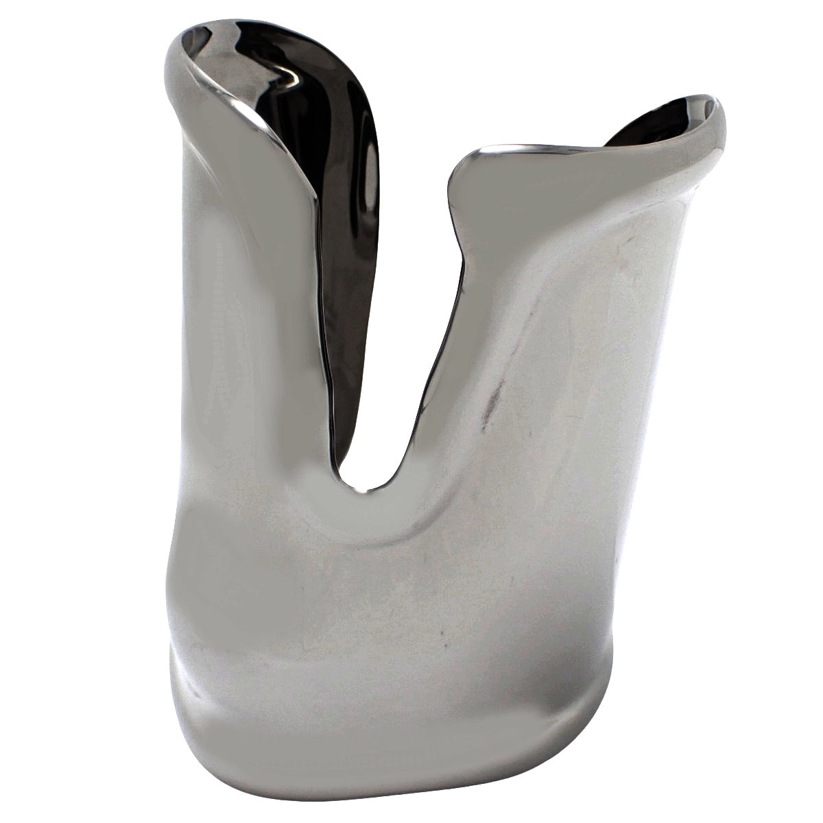 Bone Large Ruthenium Cuff
