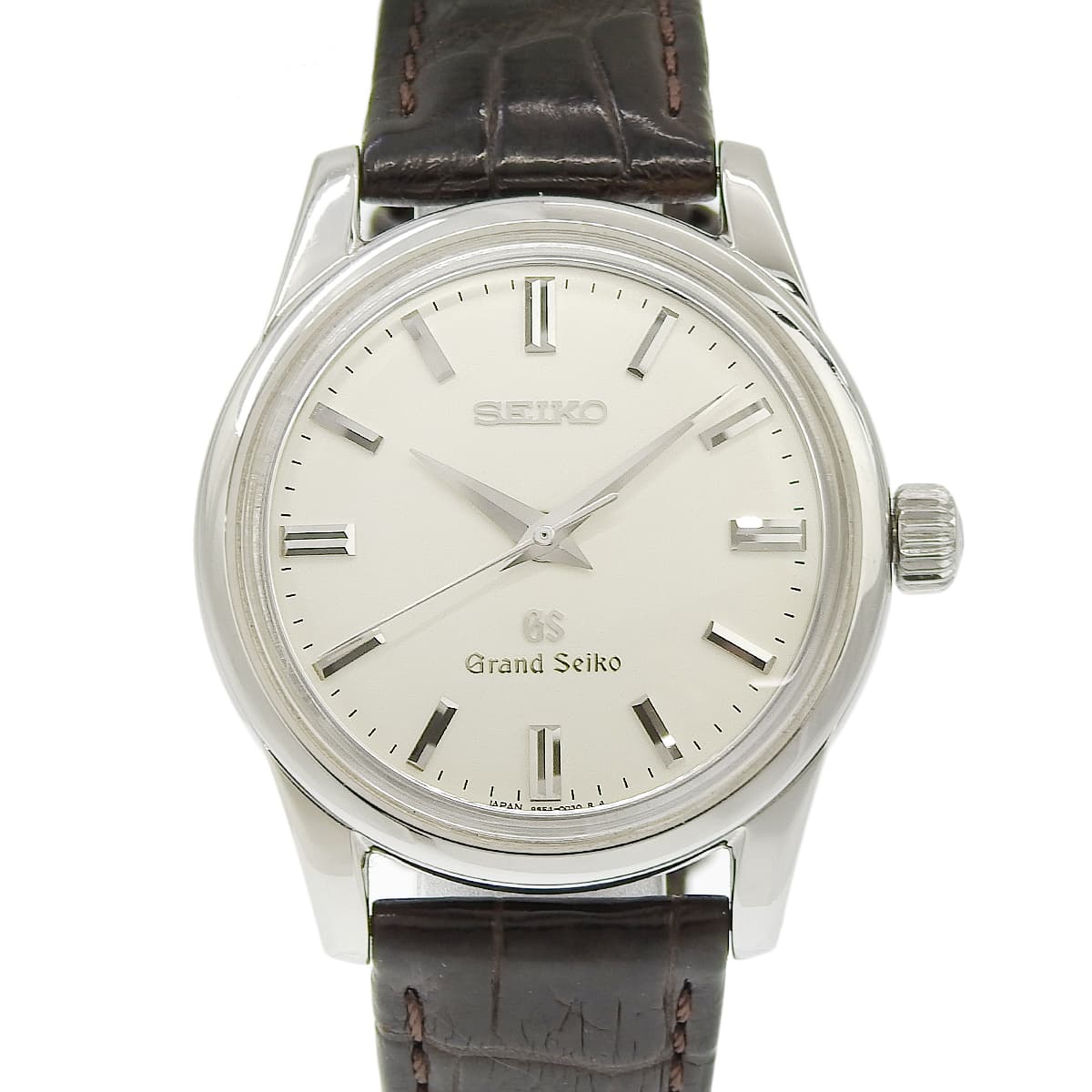 9Sメカニカル SBGW001 SS/革 ホワイト 手巻き メンズ