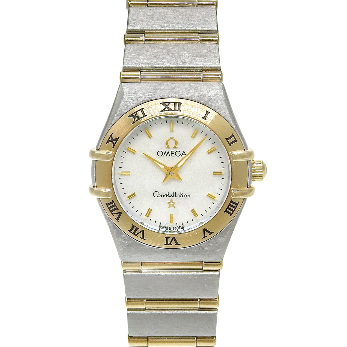 Constellation 1262.70.00 YG/SS White Mother of Pearl Dial White Quartz Ladies